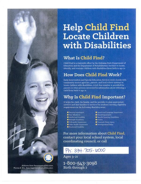 Help Locate Children with Disabilities 